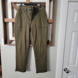 Judy Blue High Rise Green Cuffed Jeans